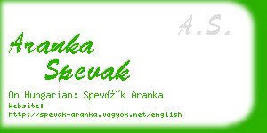 aranka spevak business card